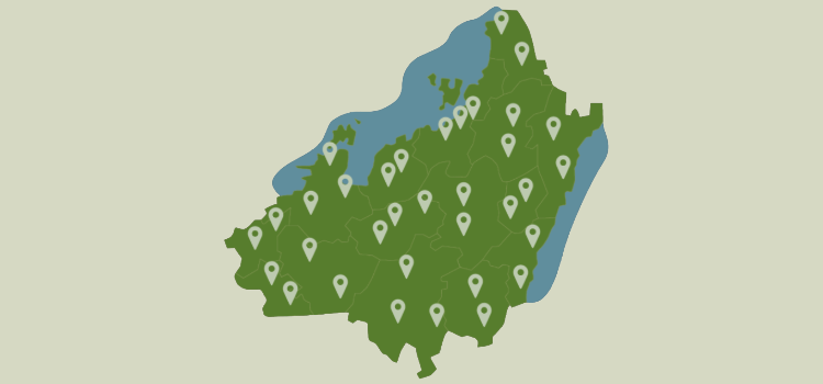 Kartbild etableringar i Skaraborg